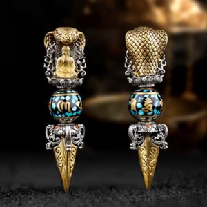 Sakyamuni Turquoise Bead & Vajra Pendant