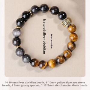 Natural Obsidian "Black Myth: Wukong" Bracelet - 【Destiny-Bearer Style】