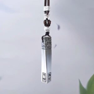 Antique Gilded 'Turn the Tide' Pendant - Silver Version